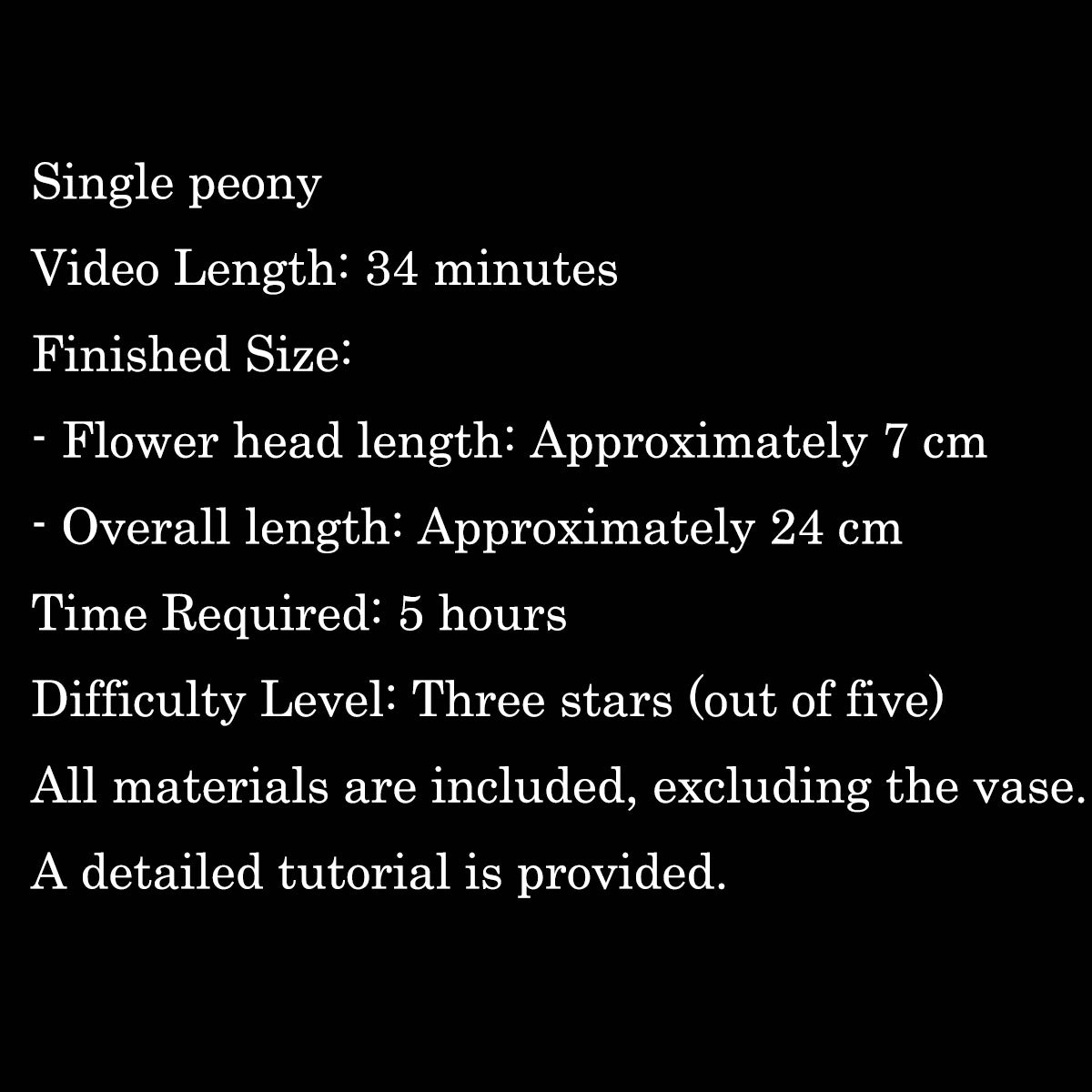 Changchun Flower Chanhua Materials Flowers DIY Kit - Include Detailed Video Tutorial