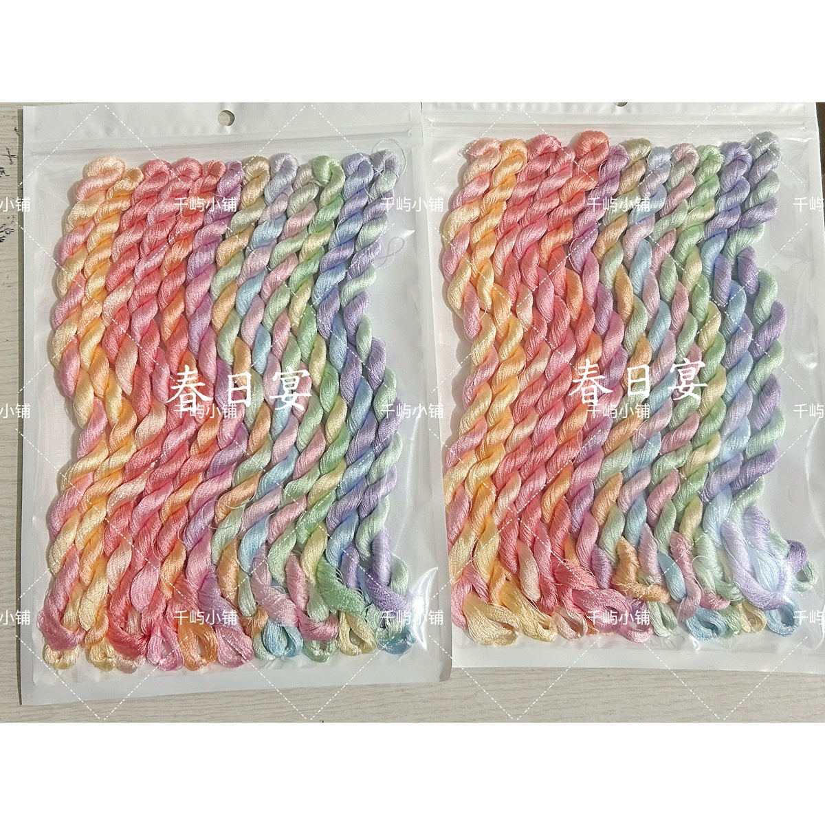 120D Hand-Dyed Gradient Thread for Chanhua and Embroidery – 200m*12(春日宴)