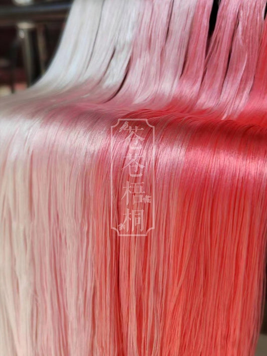 10g Suzhou Embroidery Thick Filament Slightly Twisted Mulberry Silk Thread(桃粉色)