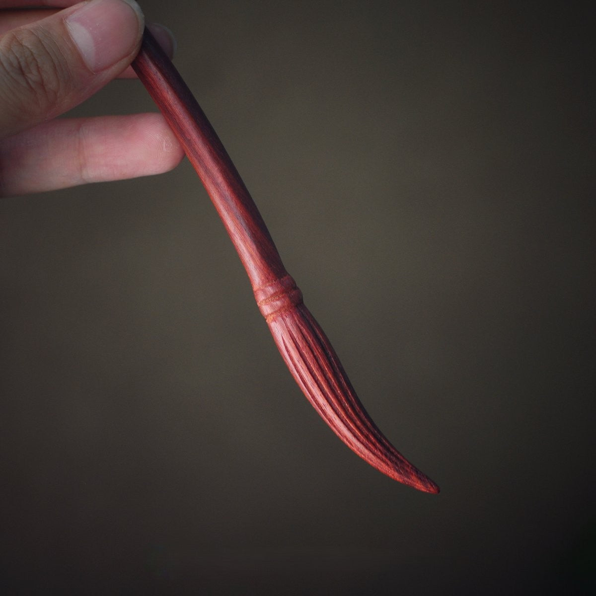 Natural African Blackwood Hair Stick - Calligraphy Brush (Mao Bi) Design 19.8cm #毛笔