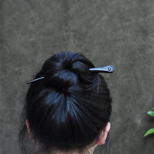 Natural African Blackwood Hair Stick - Cat Paw Design 20cm Hairpin #喵星人