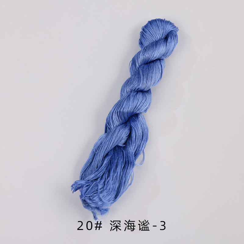 400m Suzhou Embroidery Untwisted Mulberry Silk Thread(Blue01)