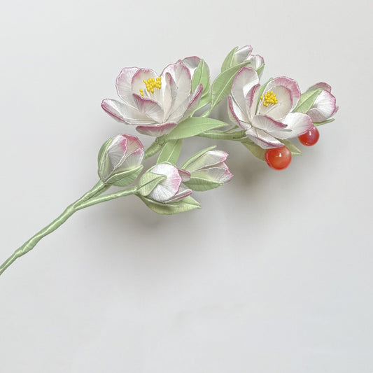 Crabapple Branch Vase Display Chanhua Materials Flowers DIY Kit - Include Detailed Video Tutorial