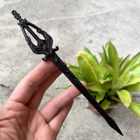 Natural Wooden Victory Sword Hair Stick Set - 20cm Hairpin (胜利之剑)