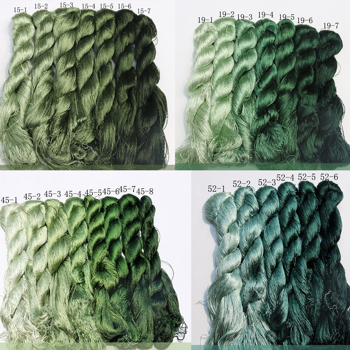 20m Suzhou Embroidery Mulberry Silk Thread(Cyan01 28*20m)