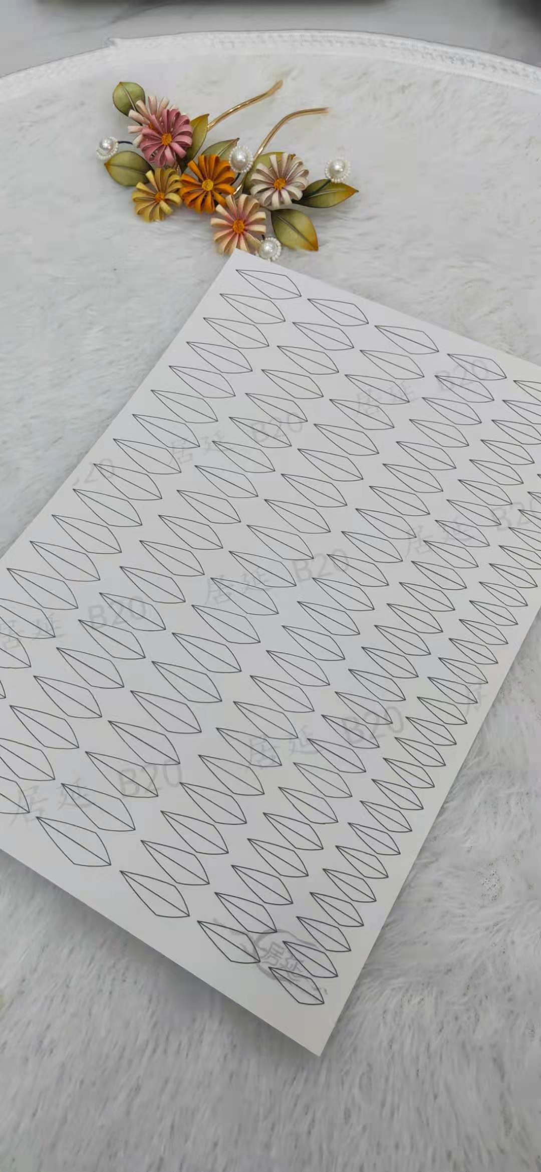 JY DIY Chanhua Paper Template for Traditional Hair Accessories - B Series