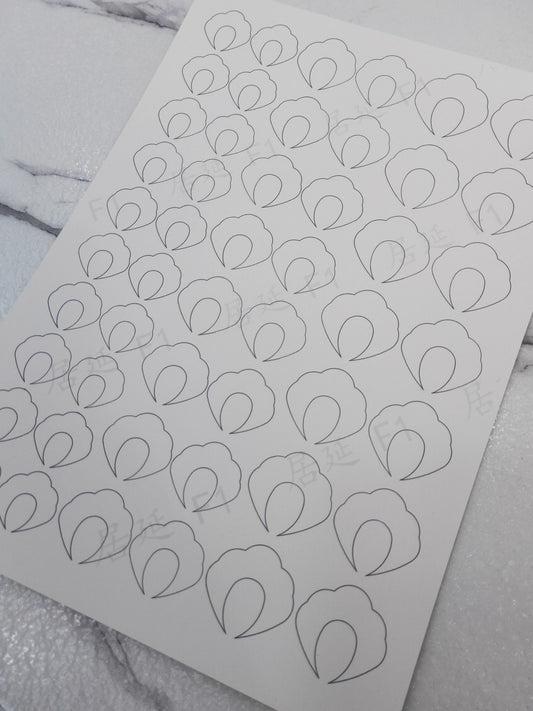 JY DIY Chanhua Paper Template for Traditional Hair Accessories - F Series