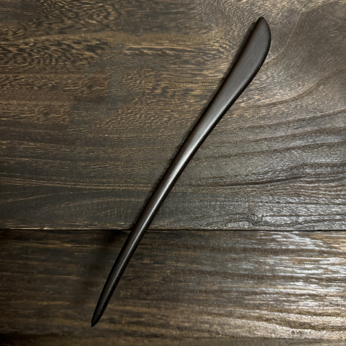 Natural African Blackwood Hair Stick - Carved Wooden Hairpin for Buns & DIY Projects