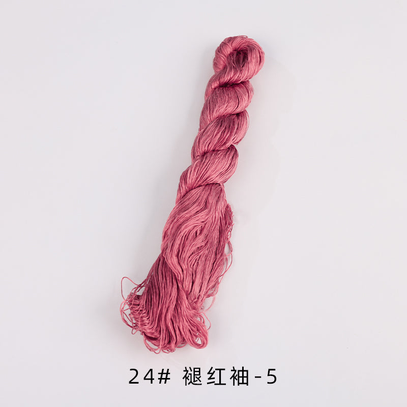 400m Suzhou Embroidery Untwisted Mulberry Silk Thread(Pink01)