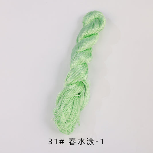 400m Suzhou Embroidery Untwisted Mulberry Silk Thread(Green03)