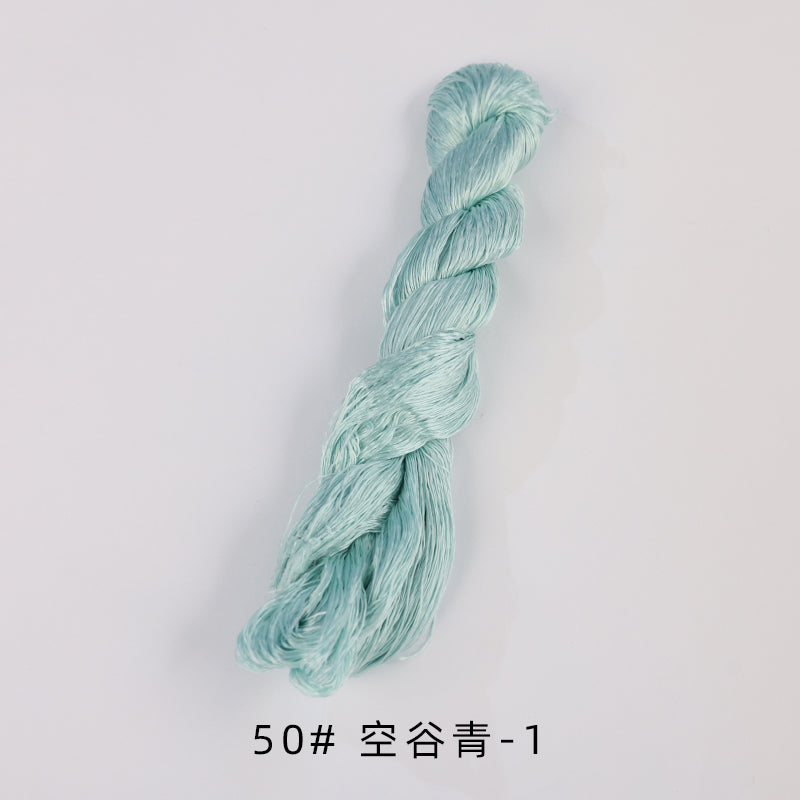 400m Suzhou Embroidery Untwisted Mulberry Silk Thread(Blue03)