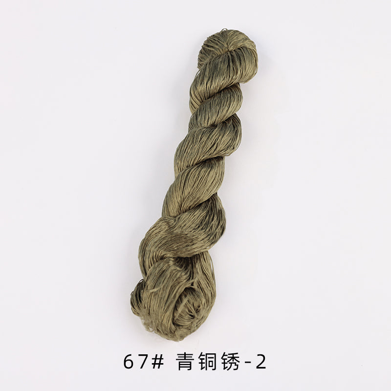 400m Suzhou Embroidery Untwisted Mulberry Silk Thread(Grey02)