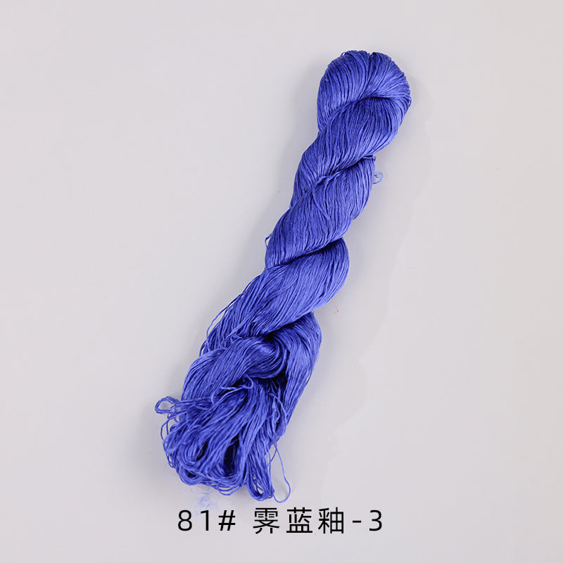400m Suzhou Embroidery Untwisted Mulberry Silk Thread(Blue05)