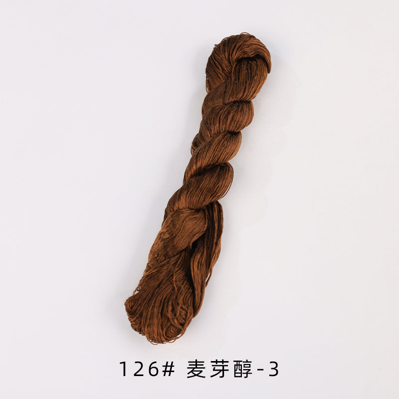 400m Suzhou Embroidery Untwisted Mulberry Silk Thread(Brown and Red)