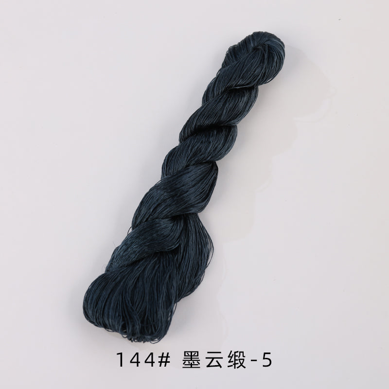 400m Suzhou Embroidery Untwisted Mulberry Silk Thread(Grey and Blue)