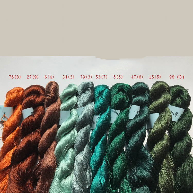400m Suzhou Embroidery Mulberry Silk Thread(^敦煌10色C 400m*10)