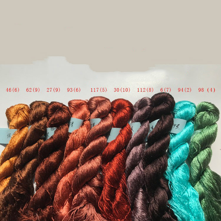 400m Suzhou Embroidery Mulberry Silk Thread(^敦煌10色D 400m*10)