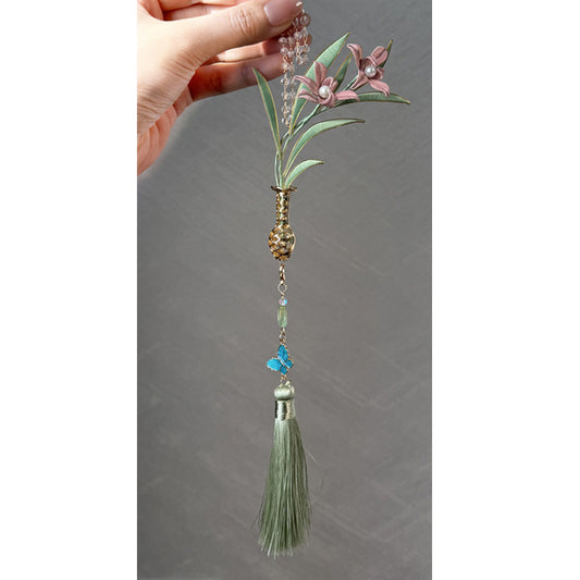 Orchid Pendant Chanhua Materials Flowers DIY Kit - Include Detailed Video Tutorial