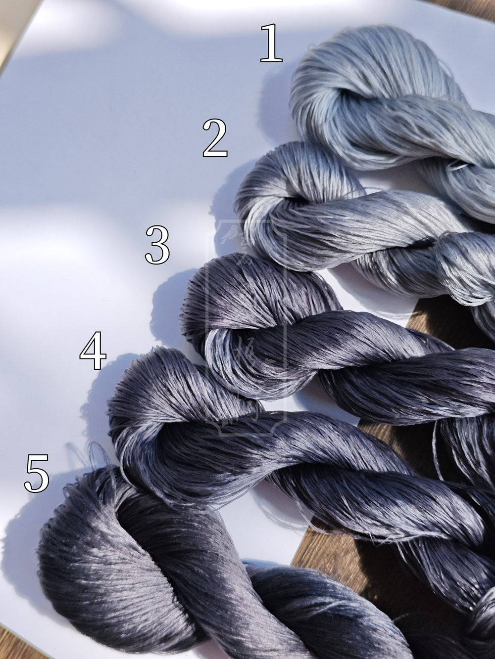 20g 5A Raw Silk Mulberry Silk Thread(%烟墨色) - For Ronghua, Wigs