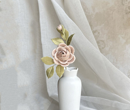 Round Camellia Chanhua Materials Flowers DIY Kit - Include Detailed Video Tutorial