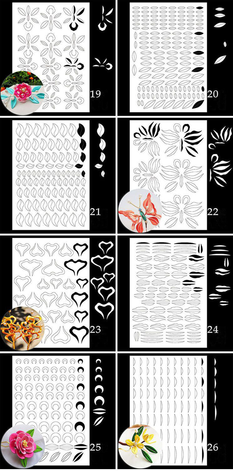 26 Chanhua Templates Pattern Hard Cardboard(Don't need cut)