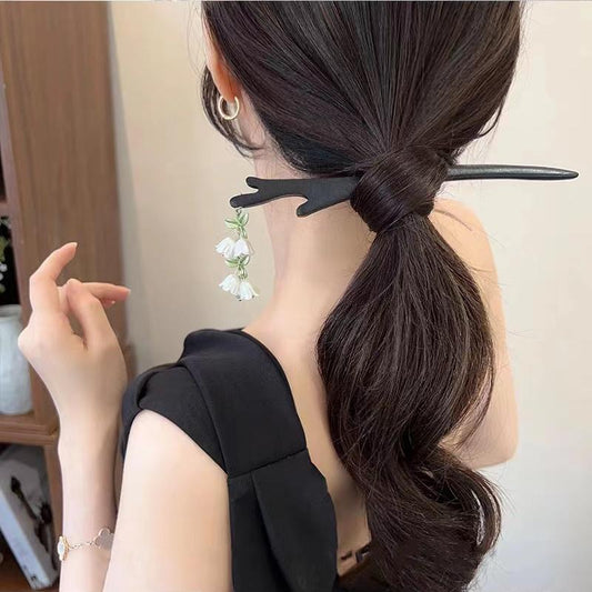 Painted Wooden Hair Stick