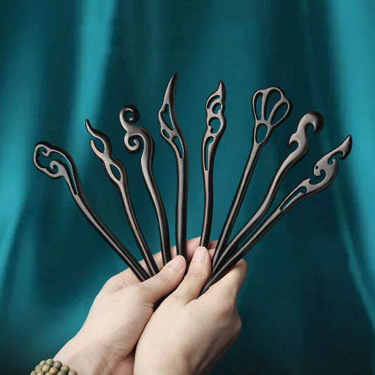 Side View of Wood Hair Stick – Smooth Finish