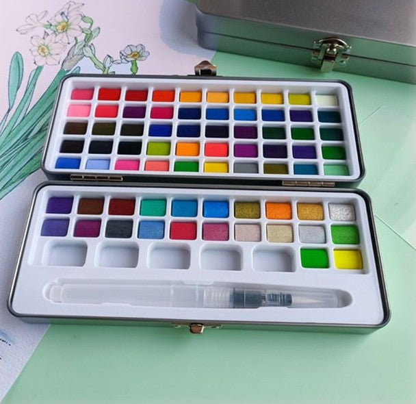 Solid Watercolor Paint Set for Ronghua Chanhua, Art & Crafts(Combo Pack Set of 72/90)