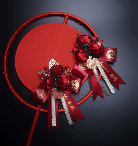 Rose Bespoke Corsage-Red Silk Corsage(Chanhua)