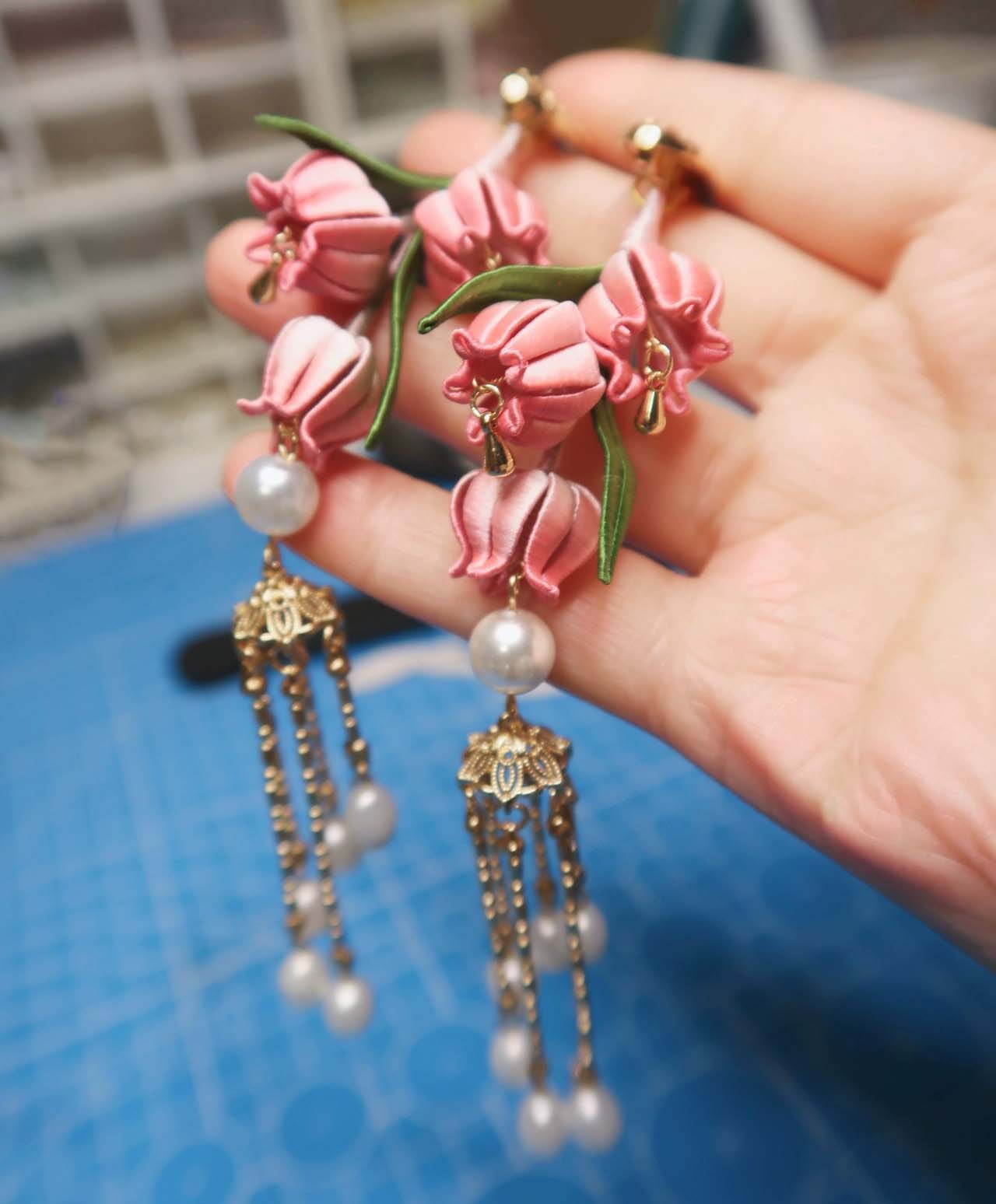 Lily Bespoke Charm-Pink Silk Bag Charm(Chanhua)