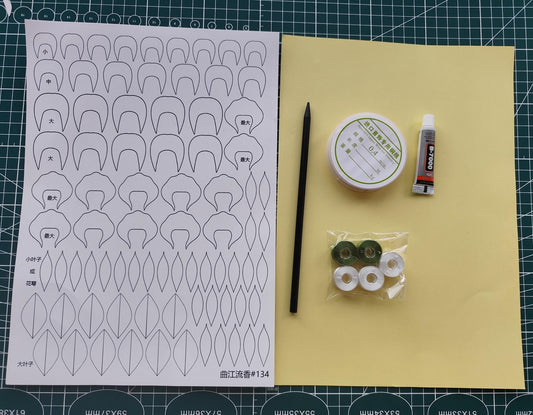 Gardenia Hairpin Chanhua Materials Flowers DIY Kit - Include Detailed Video Tutorial