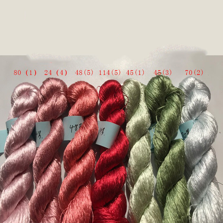 400m Suzhou Embroidery Mulberry Silk Thread(^和露雪 400m*7)