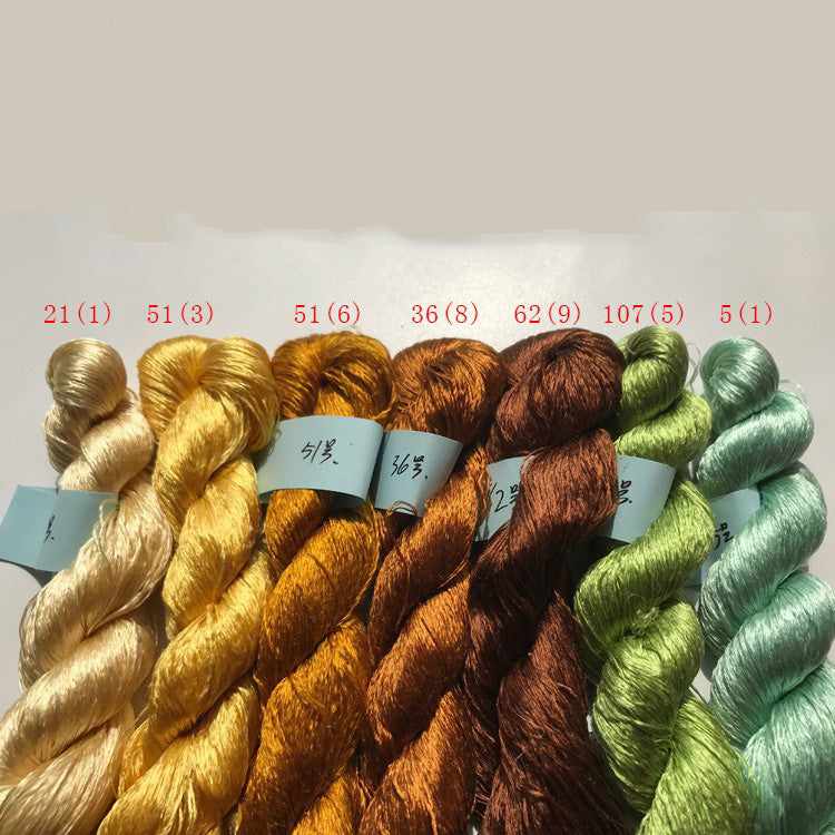 400m Suzhou Embroidery Mulberry Silk Thread(^莫兰迪7色 400m*7)