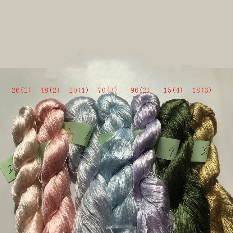 400m Suzhou Embroidery Mulberry Silk Thread(^莫兰迪7色B 400m*7)