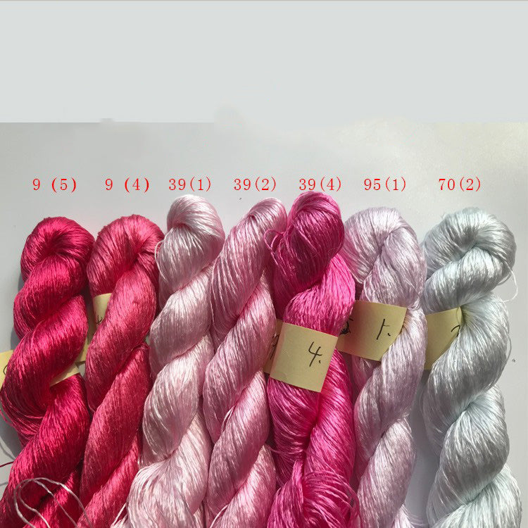 400m Suzhou Embroidery Mulberry Silk Thread(^粉百合 400m*7)