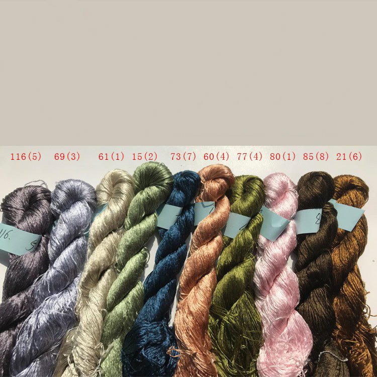 400m Suzhou Embroidery Mulberry Silk Thread(^莫兰迪1-10 400m*10)