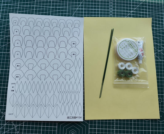 Gardenia Chanhua Materials Flowers DIY Kit - Include Detailed Video Tutorial
