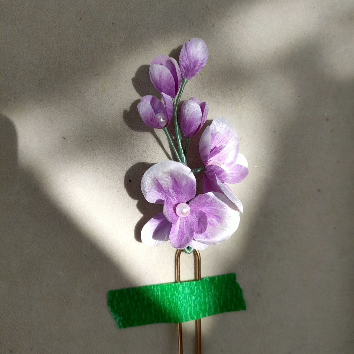 Handmade Purple Gradient Orchid Ronghua Hairpin - Artisanal Silk Floral Headpiece