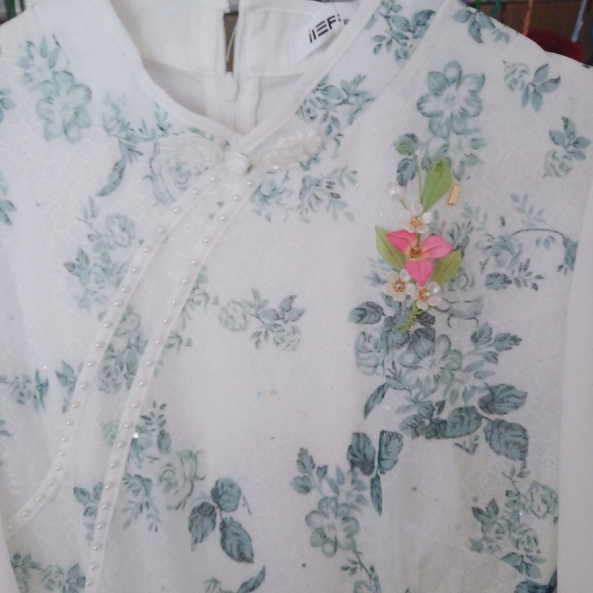 Handmade Thread-Wrapped Pink Blossom Brooch - Artisanal Chanhua Floral Pin