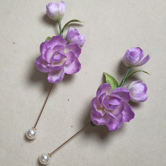 Handmade Jasmine Ronghua Brooch - Artisanal Silk Floral Lapel Pin