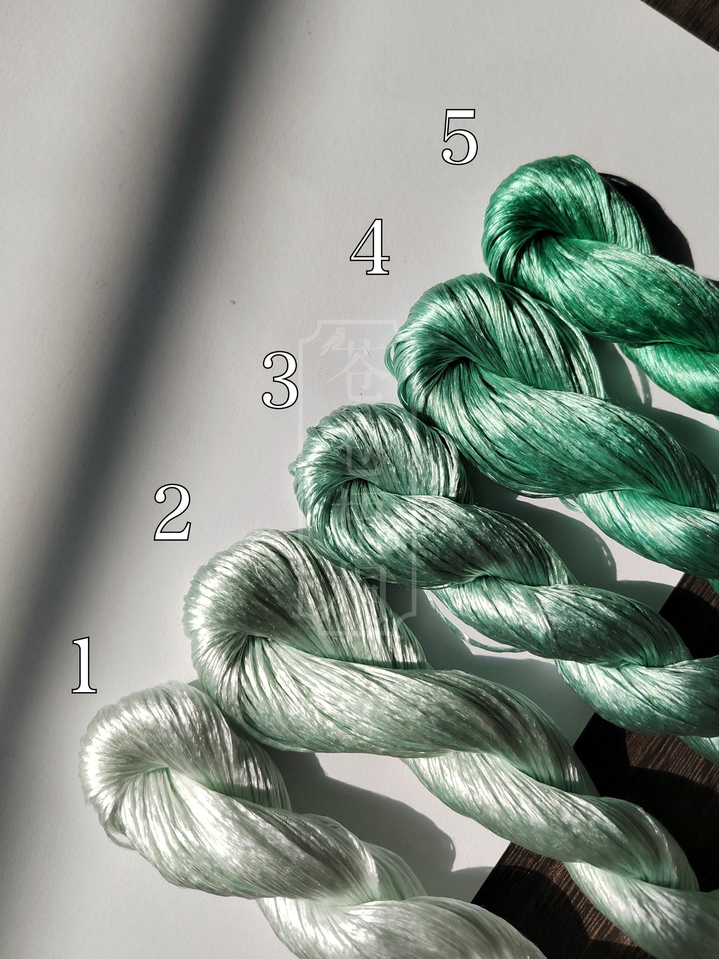 10g Suzhou Embroidery Thick Filament Slightly Twisted Mulberry Silk Thread(菉竹)