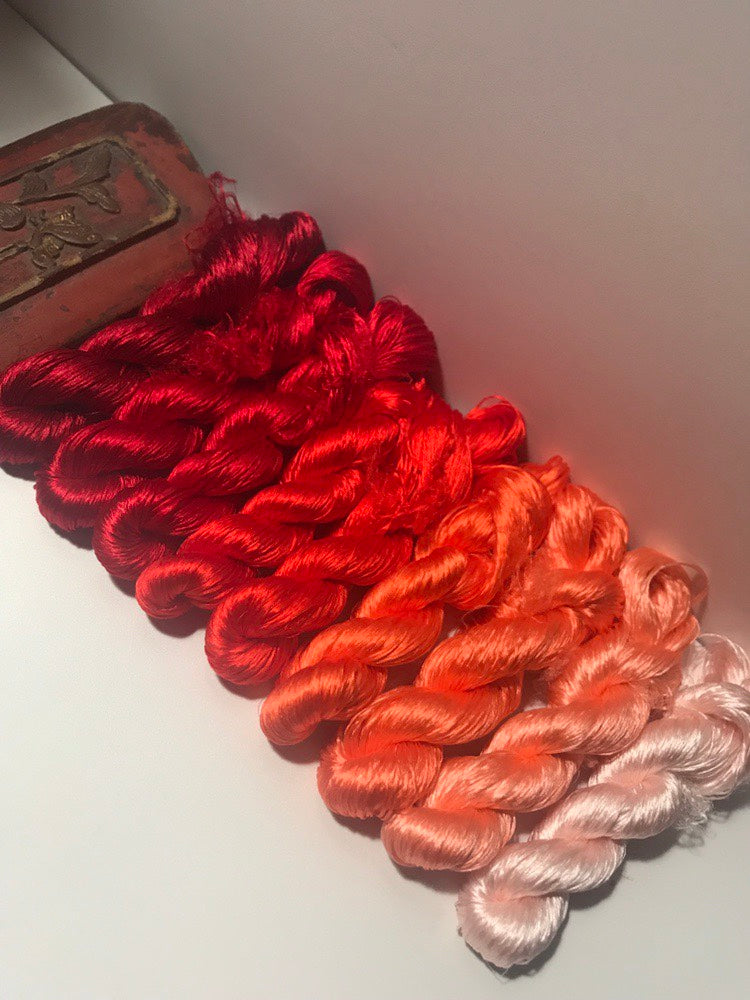 80m Suzhou Embroidery Untwisted Mulberry Silk Thread(#003(1-9) 80m*9)