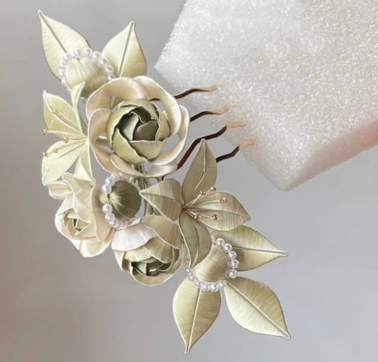 Tingyu Hairpin Chanhua Materials Flowers DIY Kit - Include Detailed Video Tutorial