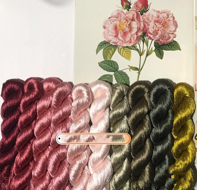 80m Suzhou Embroidery Untwisted Mulberry Silk Thread(#024 #067 80m*10)