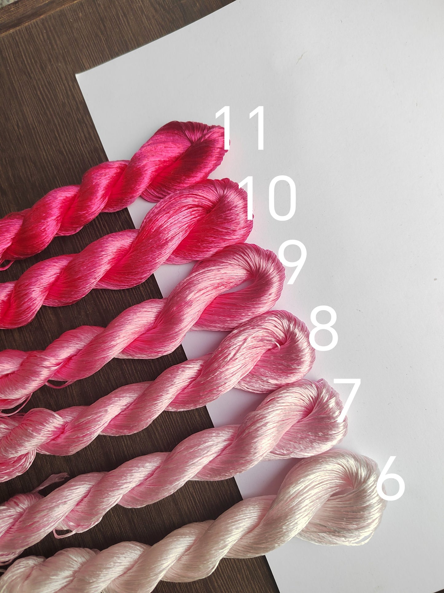 10g Suzhou Embroidery Thick Filament Slightly Twisted Mulberry Silk Thread(琅玕紫 10g*6)