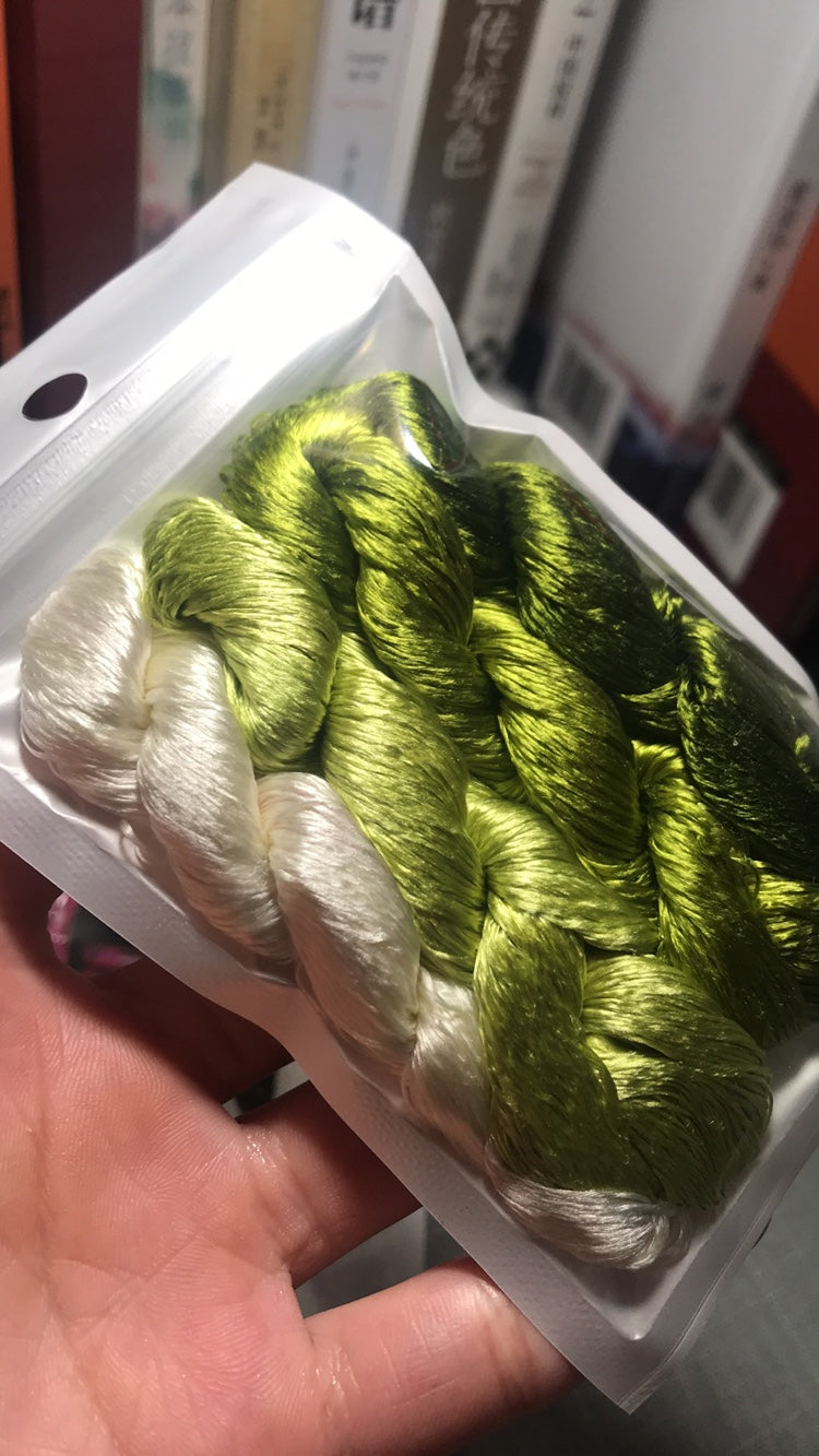 80m Suzhou Embroidery Untwisted Mulberry Silk Thread(#044(1-4) 80m*4)