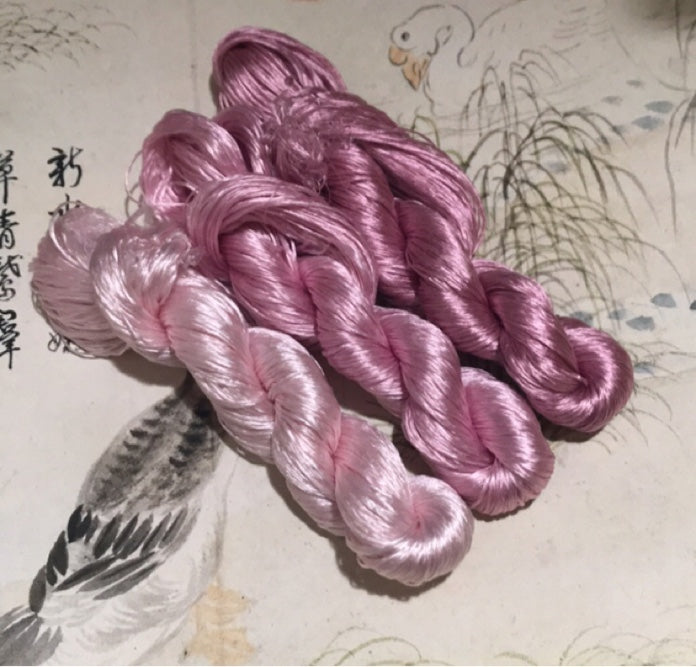 80m Suzhou Embroidery Untwisted Mulberry Silk Thread(#143(1-3) 80m*3)