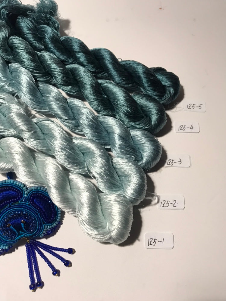 80m Suzhou Embroidery Untwisted Mulberry Silk Thread(#125 (1-5) 80m*5)