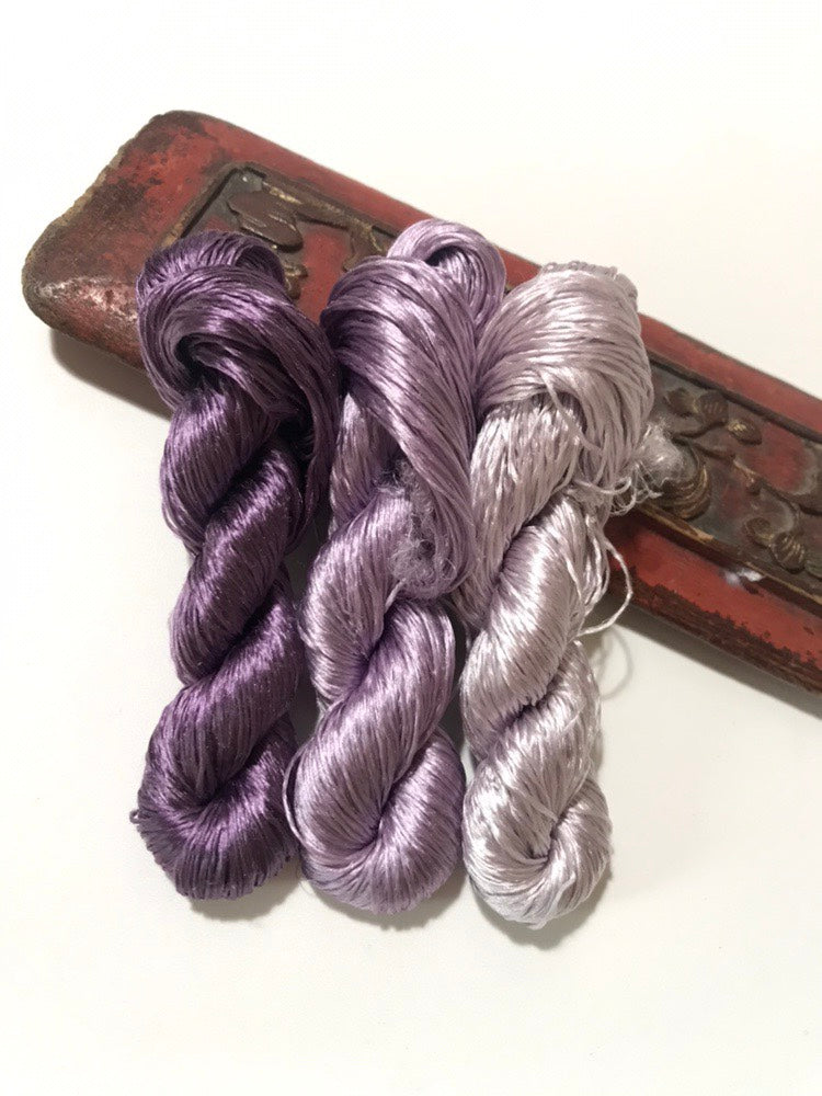 80m Suzhou Embroidery Untwisted Mulberry Silk Thread(#074(1-3) 80m*3)