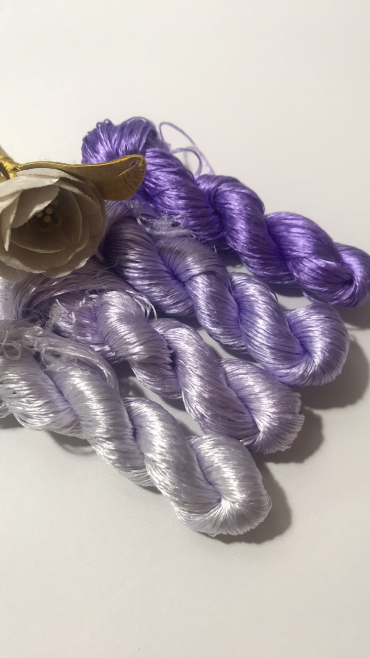 80m Suzhou Embroidery Untwisted Mulberry Silk Thread(#096(1-4) 80m*4)